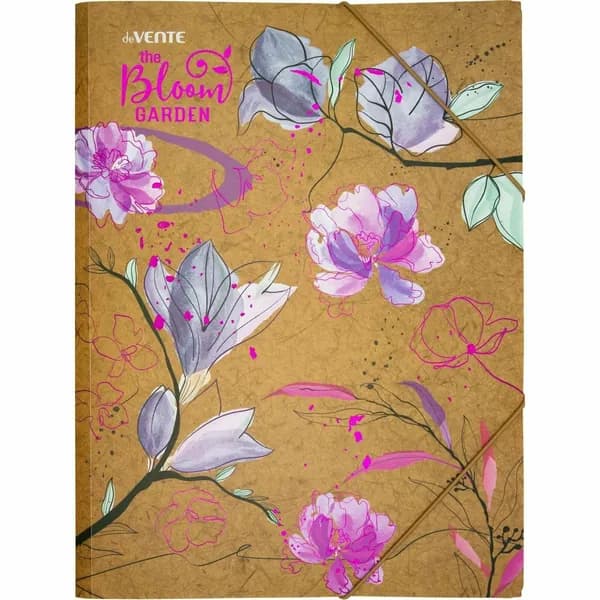 Папка на резинке deVENTE Bloom Garden, А4, 400 мкм, 3 клапана