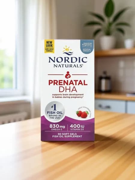 Nordic Naturals, пренатальная ДГК, клубничный вкус, 90 капсул (США)