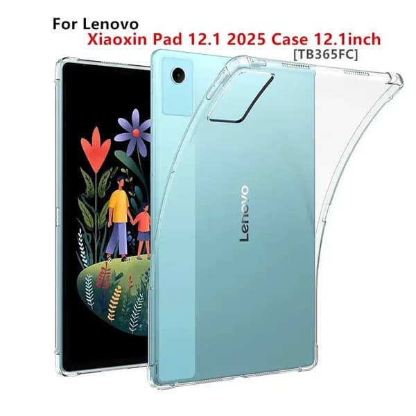 Прозрачный чехол для леново Xiaoxin Pad 12.1 2025 12,1 дюйма TB365FC 12.1" утолщенный силиконовый мягкий чехол для подушки безопасности TPU корпуса