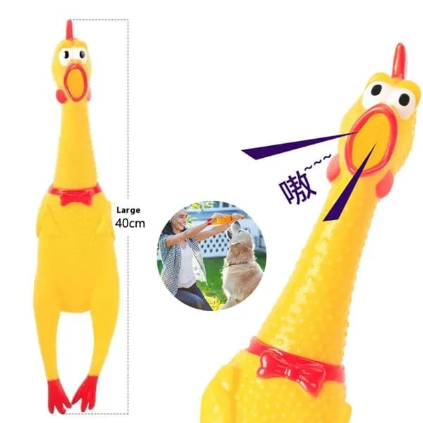Игрушки для животных Кричащие цыплята Звуковые игрушки 40cm