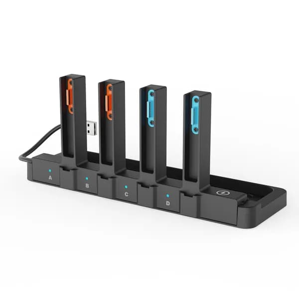Зарядная станция для Joy-Con Nintendo Switch и Switch 2, 8 гнёзд, чёрная
