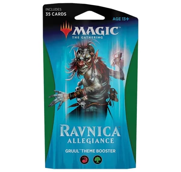 Magic The Gathering: тематический бустер гильдии гильдии Груулы MTG издания Ravnica Allegiance на английском