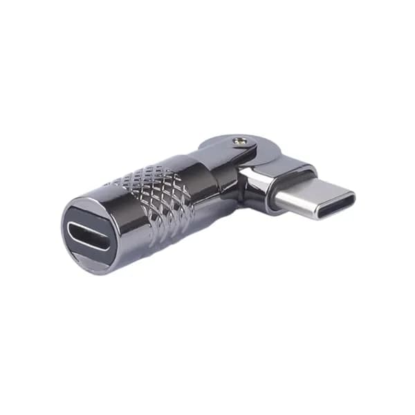 Маленький адаптер USB-C, алюминиевая поддержка, 3А, быстрая зарядка, вращение на 90 градусов для телефона, планшета, зарядка во время игры