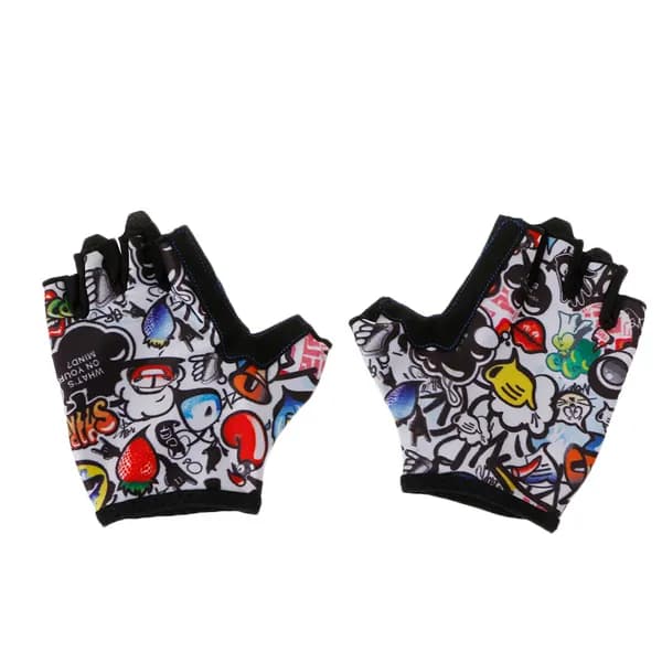 Летние детские велосипедные перчатки на полпальца размера S
