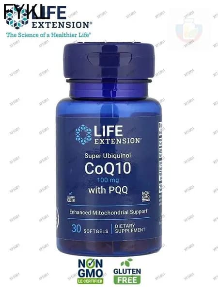 Life Extension Super Ubiquinol CoQ10 with PQQ, содержит PQQ, пантенол, коэнзим Q10, 100 мг, 30 мягких капсул