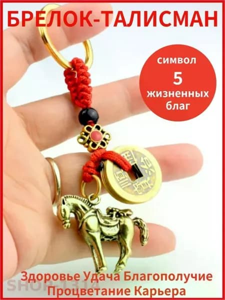 Брелок талисман лошадь с монетами SHOP-1314