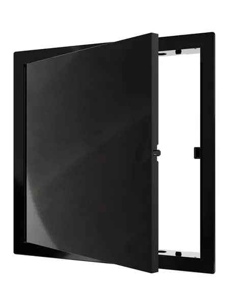 Люк ревизионный LN фланец 200x200 нажимной 224х224 пластик Black EVECS