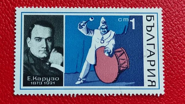 Марки Болгария 1970. Оперный певец: "Энрико Карузо (18731921)". Гашение - см фото