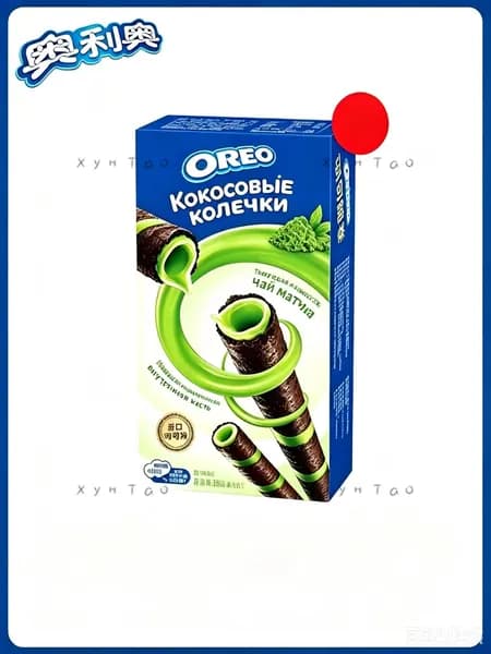 Oreo Хрустящие рулеты с какао Японский вкус чая матча, 1 коробкаk