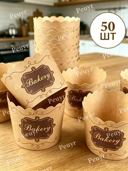 Форма для запекания, Круглая, 5 см x 5 см, 50 шт