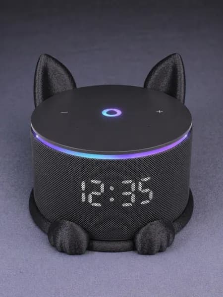 Подставка для Яндекс станции Алиса Мини 3 PRO YNDX-00059 Кошачьи ушки Черный