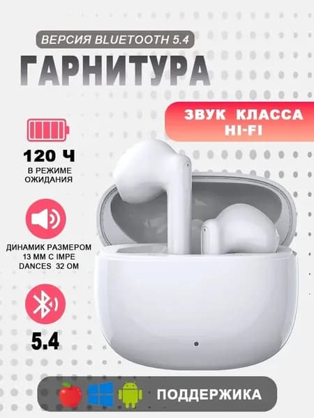 Mijia Наушники беспроводные, USB Type-C, белый