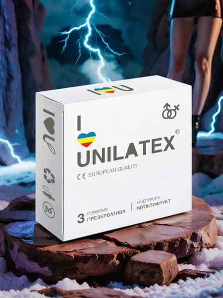 Презервативы ароматизированные цветные Unilatex Multifruits 3 шт