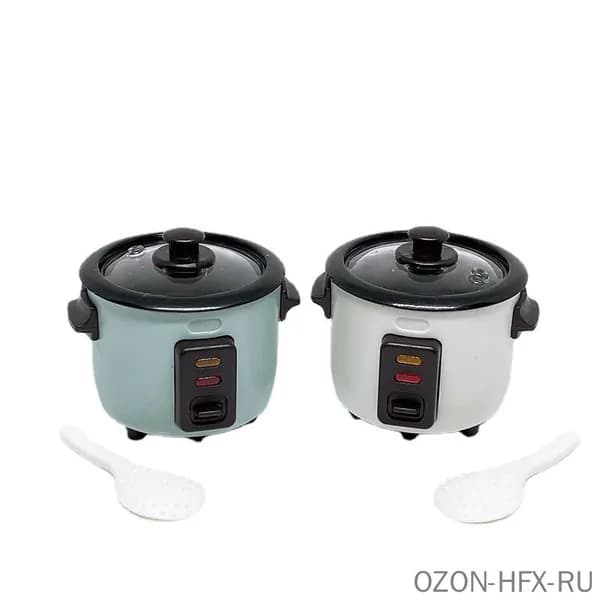 Миниатюрная рисоварка для куколного домика: импортное качество, реалистичный дизайн, долговечный аксессуар бытовой техники для игровых сцен и детей от семи до четырнадцати лет