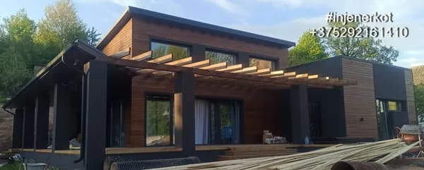 Проект одноэтажного дома из газобетона 180м2 с плоской кровлей