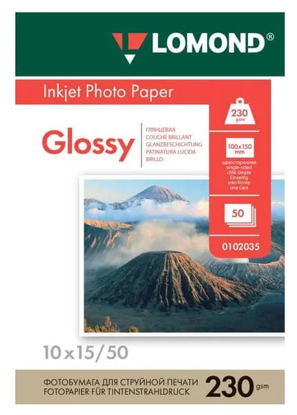 Фотобумага Lomond 10x15 0102035 , 230г/м2, 50л., белый