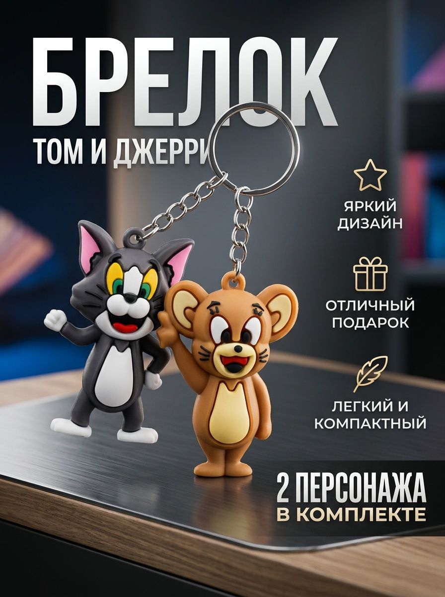 Набор брелков Том и Джерри