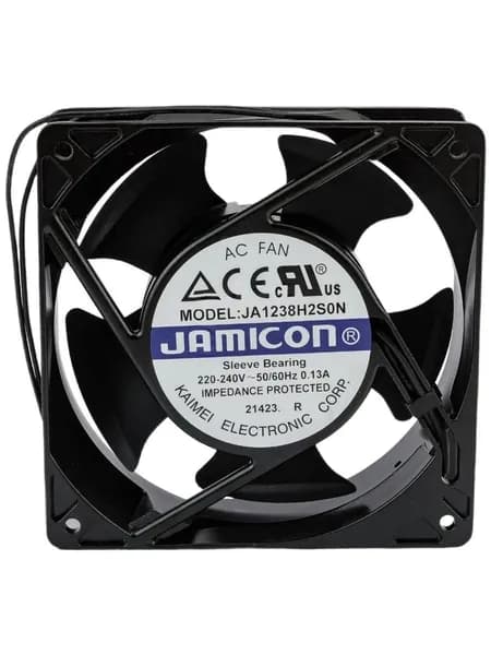 Вентилятор JA1238H2S0N-L(JA1238H2S010N-L-R) JAMICON 220В, 120х120х38 мм, подшипник скольжения, провод без разъема