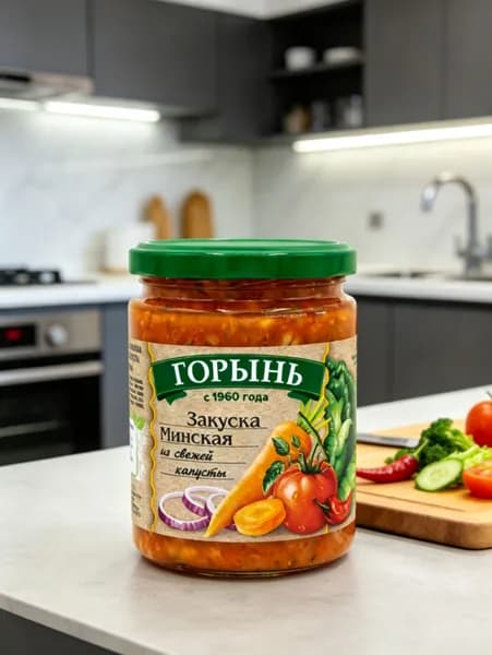 Закуска Минская из свежей капусты, Горынь Беларусь, 420 г