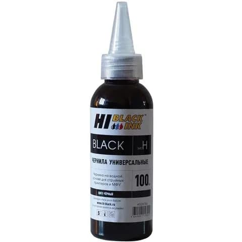 Чернила для струйного принтера, универсальные черные водные HI-BLACK для HP (Тип Н) 100 мл (HB-HP-Bk-100ML-4027/1)