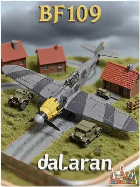 Премиум сборная модель немецкого истребителя Messerschmitt Bf 109 и штурмовика Ил2 в масштабе 1/48, изготавливаемая из пластика без клея, представлена от Dalaran.