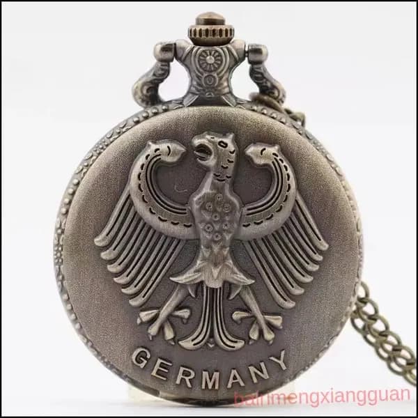 Винтажные карманные часы с орлом (Германия) ретро-механизм, подарок коллекционеру, стиль рейхс