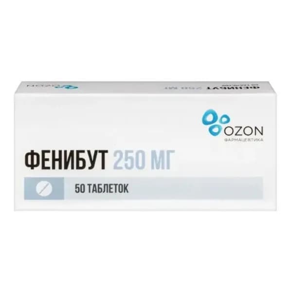 Фенибут, таблетки 250 мг, 50 шт.
