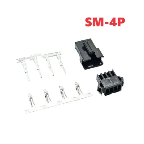 Разъём SM-4P СМ-4Р YP 4-х контактный (папа-мама) SM2.5-4P черный коннектор JST SM без проводов JST SM2.54 для зарядки адаптер штекер Connector запчасти male, female аккумулятор р/у батарея