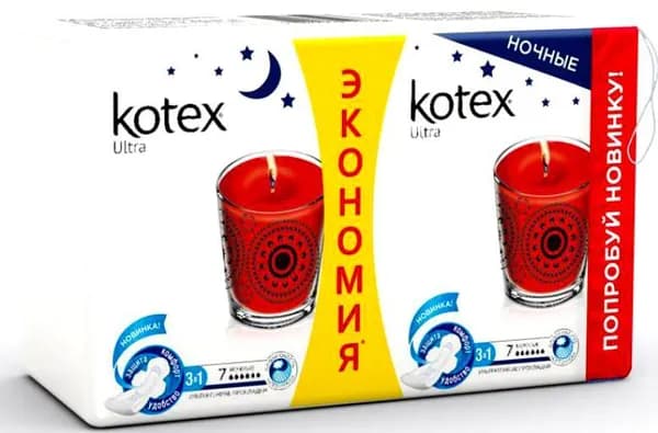 Котекс / Kotex Прокладки Ultra Night сетчатые 14 шт