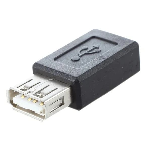 Черный USB 2.0 Тип A Женский к Micro-USB B Адаптер Штекер Конвертер