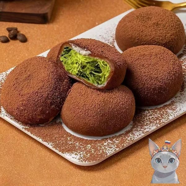 Шоколадные фу-туань Ми Су Та с начинкой из фисташек, молочный шоколад, 5 шт