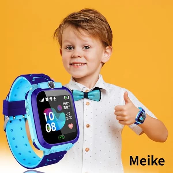 milochic Смарт-часы Детские умные часы-телефон с LBS-трекером, поддержка Android 3.0+ и iOS 6.0+, Синий