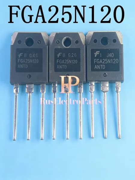 3шт FGA25N120ANTD FGA25N120 мощный транзистор IGBT 25А 1200В корпус TO-3P для индукционной плиты