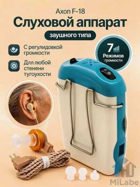 Слуховой аппарат для пожилых с зарядным кейсом