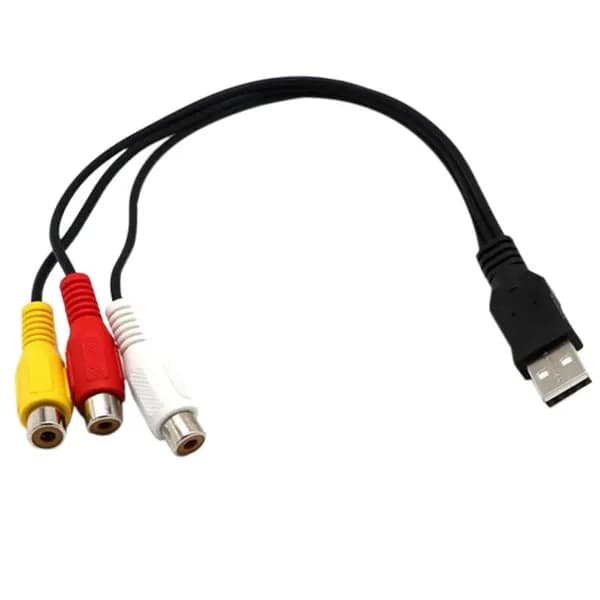USB-кабель с разъемами 3RCA, USB-гнездо на 3 RCA RGB видео AV композитный адаптер-конвертер, кабель-переходник для телевизора, ПК, DVR