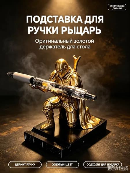 Золотой держатель для ручек