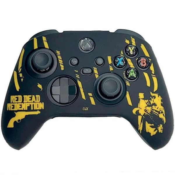 Силиконовый чехол для Xbox Series Controller (Red Dead Redemption) (черно-желтый)