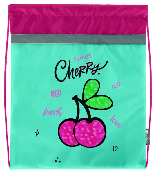 Мешок для обуви Schoolformat CHERRIES, 49 х 41 см, для девочек, большой