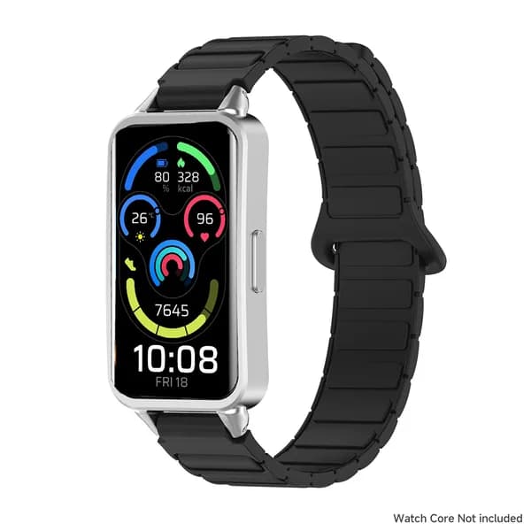 Двухцветный силиконовый ремешок для Huawei Band 11/11NFC, магнитный ремешок для Huawei Band 11Pro/11Pro NFC, доспехи узор