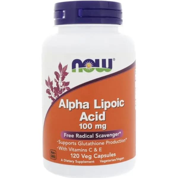 NOW NOW ALPHA Acid альфа-липоевая кислота 100 мг 120 капсул