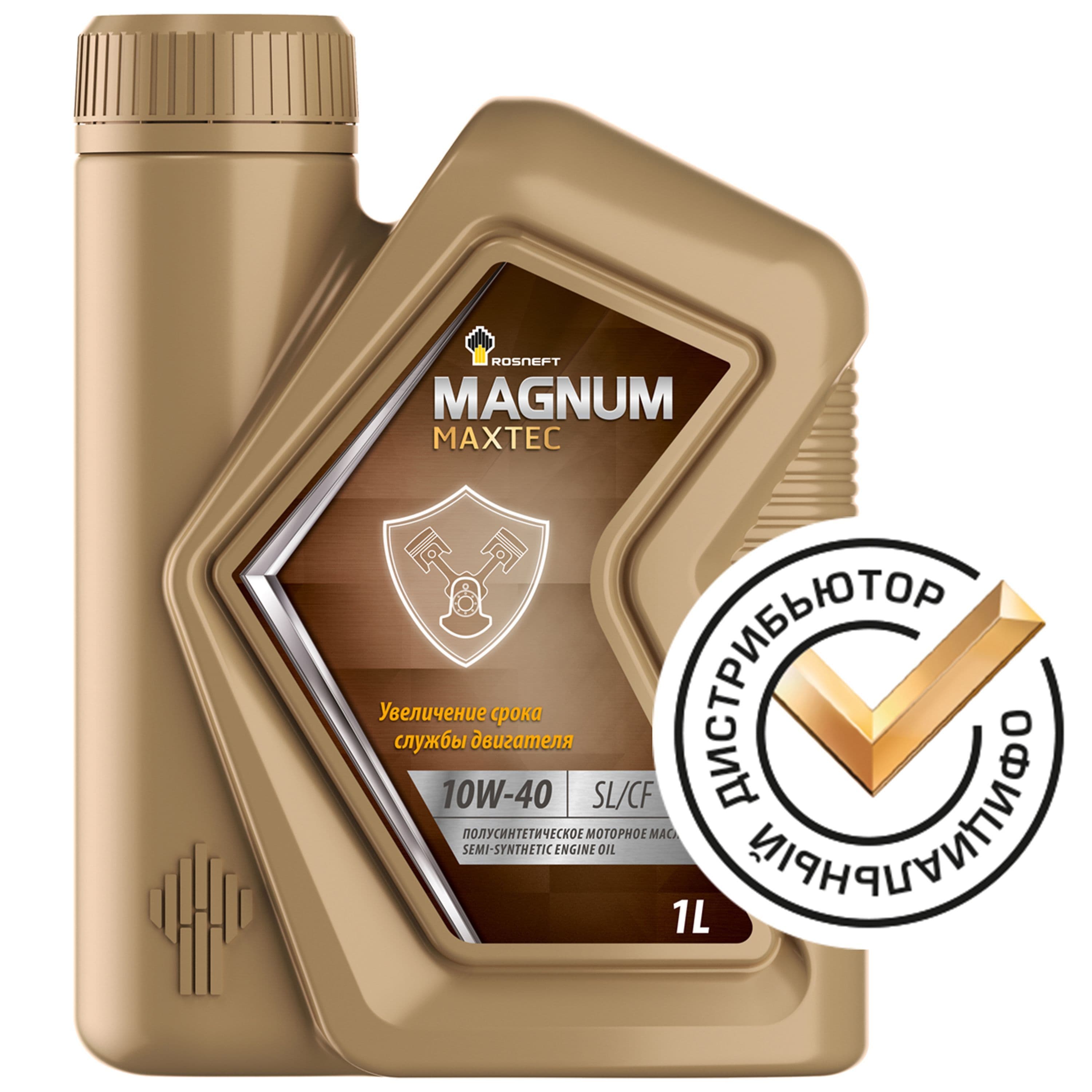 Rosneft MAGNUM MAXTEC 10W-40 Масло моторное, Полусинтетическое, 1 л