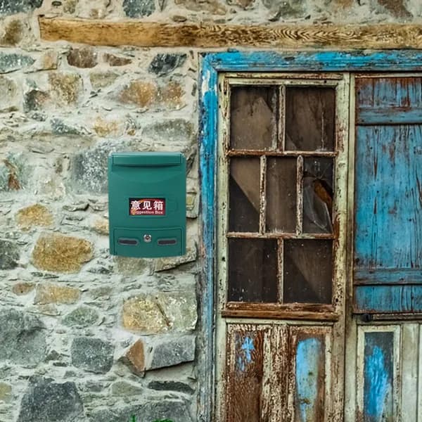 Настенный многофункциональный зеленый почтовый ящик из пластика с замком для сбора писем и предложений