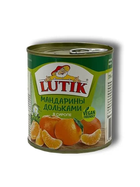 LUTIK Мандарины дольками в сиропе 314г