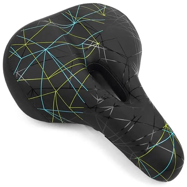 Седло Vinca Sport VS-71, комфортное с фонариком, 280x200мм, дизайн Lines