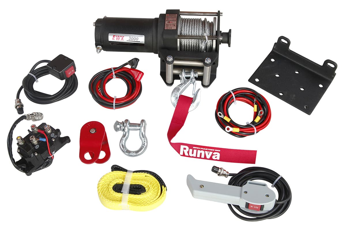Лебёдка электрическая 12V Runva 3000A lbs 1361 кг; EWX3000A
