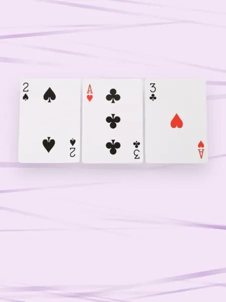Трюк-карты "3 Cards Monte" (9x6.2 см), красный