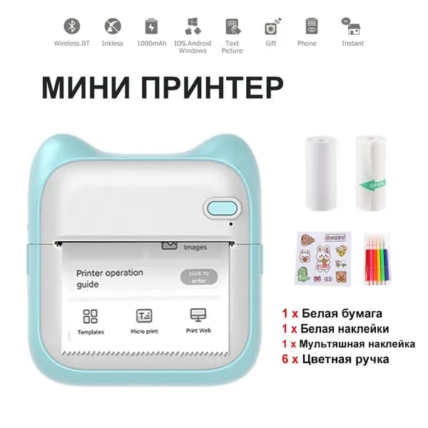 Мини-принтер термо, Монохромный
