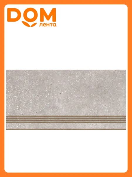 Ступень Керамическая Global Tile Coral Rock серый 30X60 см