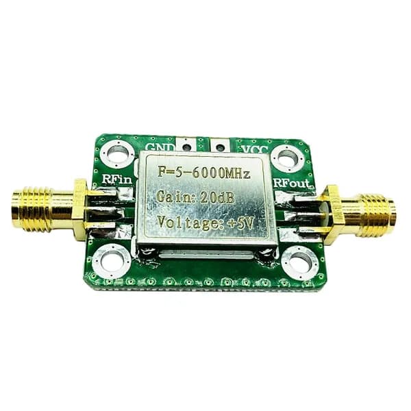 Усилитель мощности RF с экранирующим корпусом 5M-6GHz широкополосный сигнал 20DB высокий коэффициент усиления