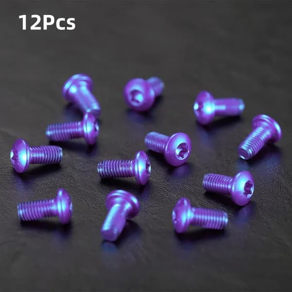 T25 Комплект болтов 12 шт. для крепления тормозного диска, болты фиолетовый цвета M5x9